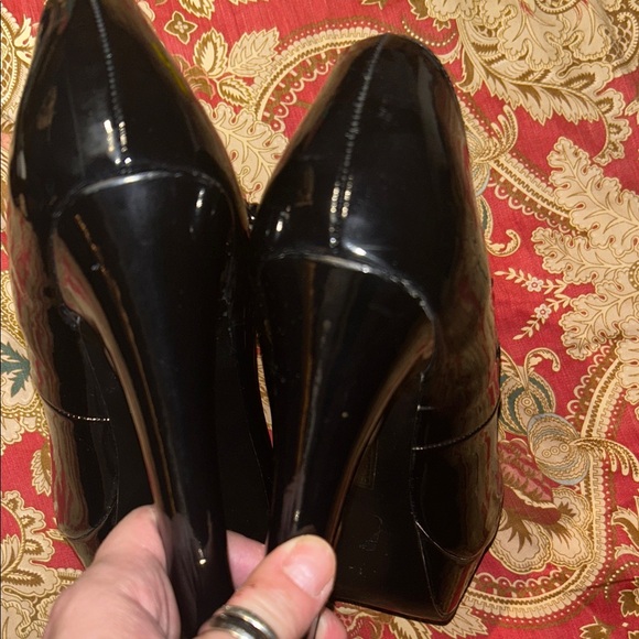 Forever 21 Glossy Black Platform Heels - Picture 3 of 10